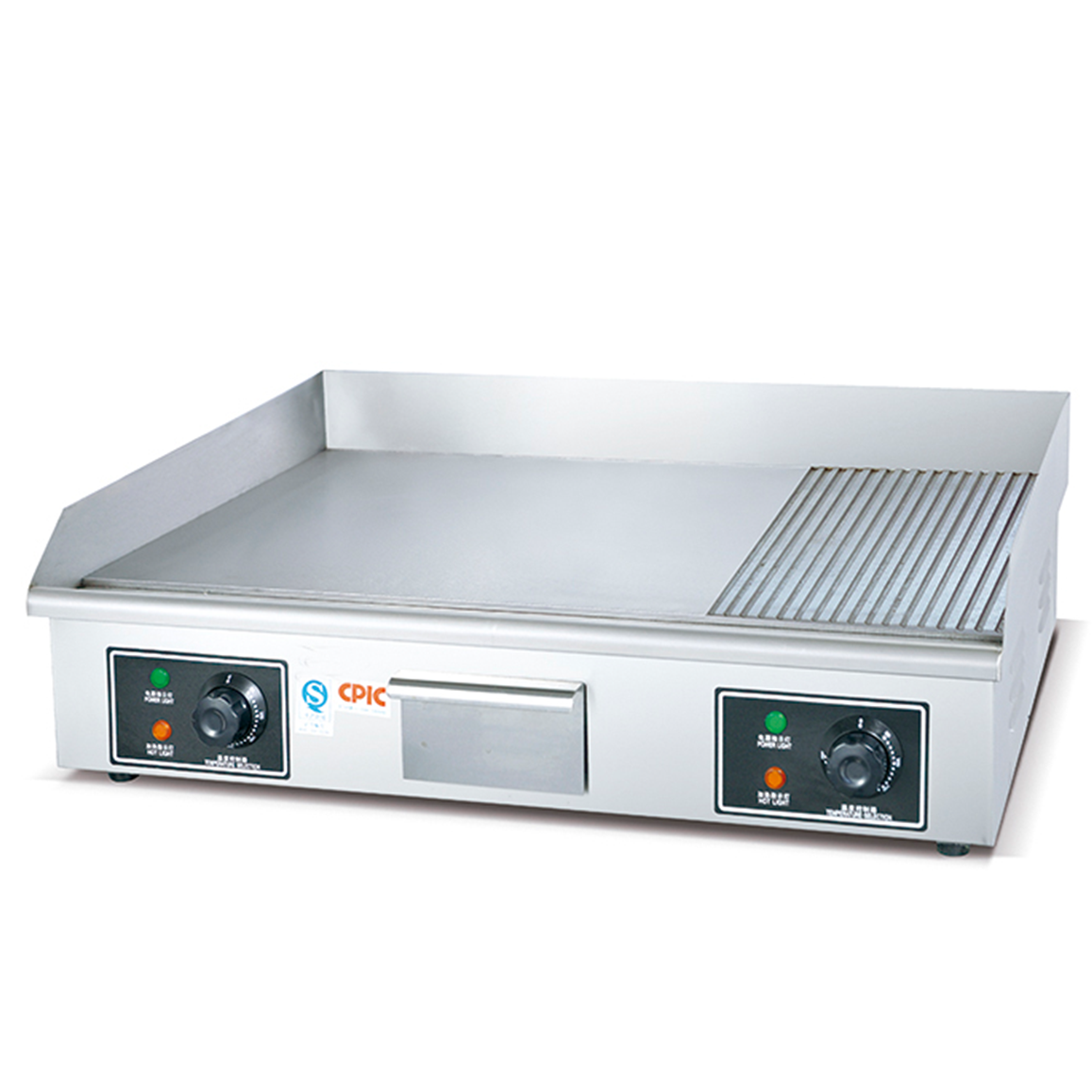 Discount Table Top  2/3 Flat & 1/3 Grooved Commercial Use Flat Plate Teppanyaki Electric Griddle