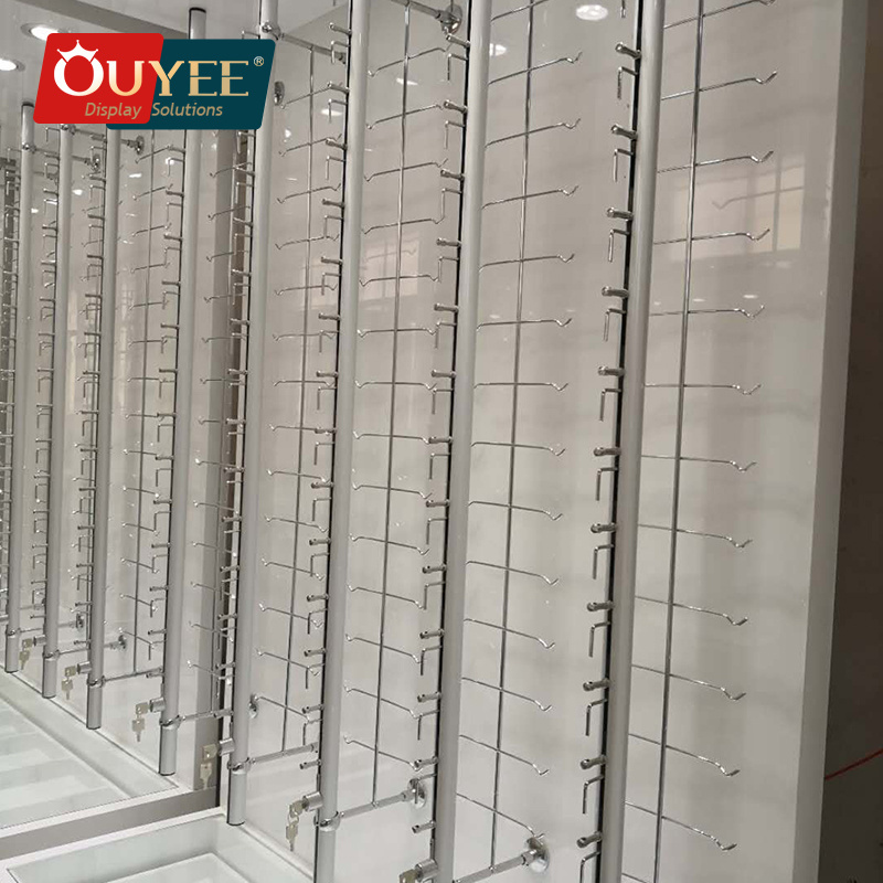 Optical Shop Interior Design Wood Eyewear Cabinet Locking Sunglass Optical Frame Display Cabinet