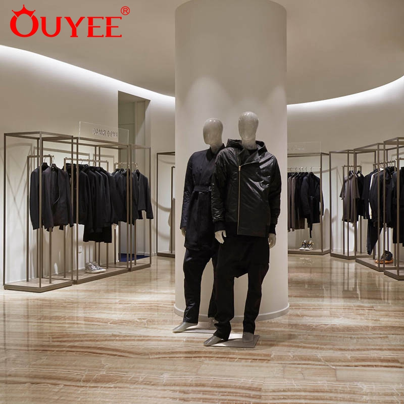 Boutique Showroom Men's Clothing Shop Interior Design Garment Store Retail Clothing Display Racks