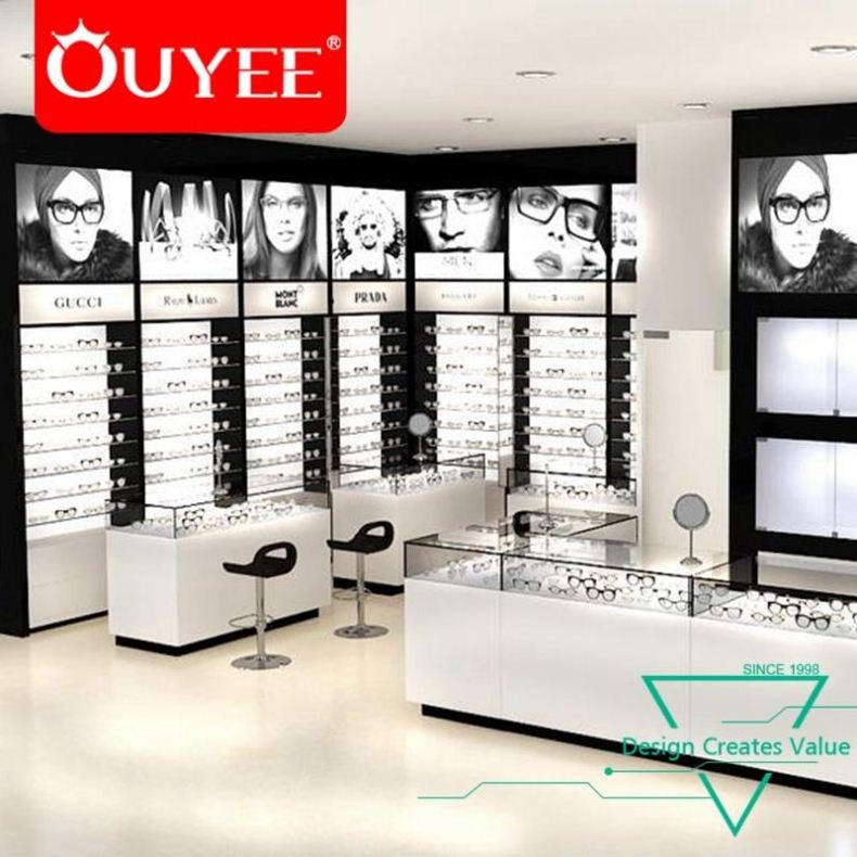 French Style Sunglasses Showcase Optical Shop Names Display Cabinet Mall Kiosk Ideas