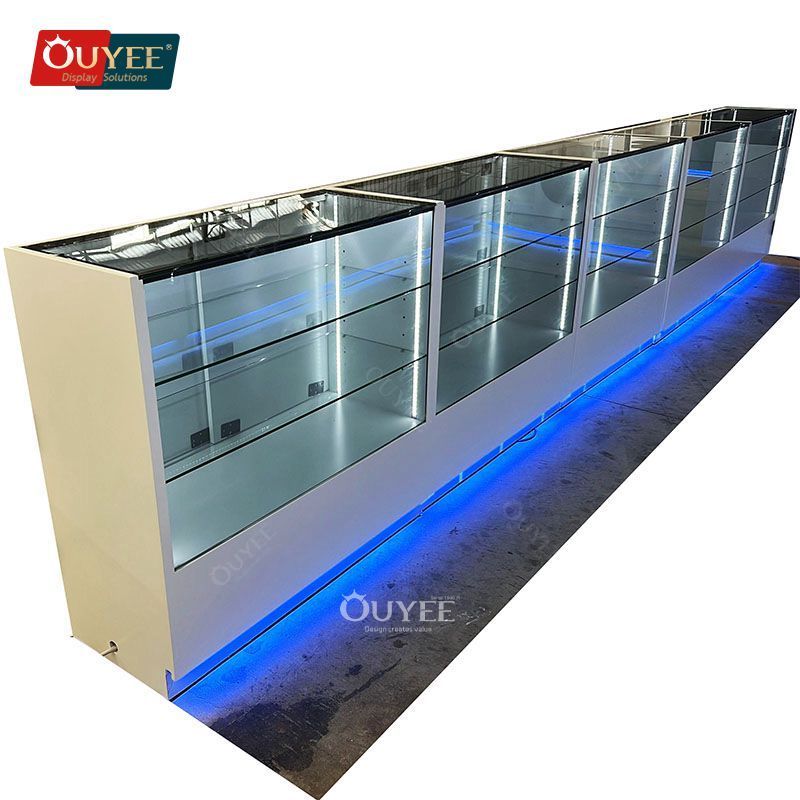 Customized Convenience Store Cigarettes Multiple Cabinet 6Ft Tempered Glass Showcase Smoke Shop Shelves Smoke Shop Display Rack