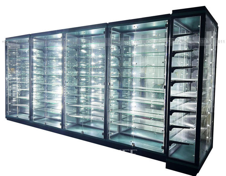 Manufacturer Retail Store Wall Stand  Display Racks Tobacco Shop Display Furniture Glass Cabinets Display Case For Smoke Shop