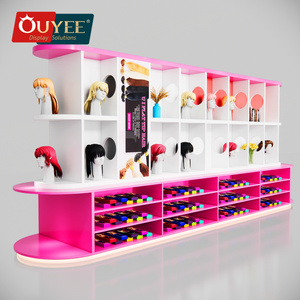 Custom high-end display stand Wig Shop Shelf Hair Display Showcase Salon Interior Design Counter