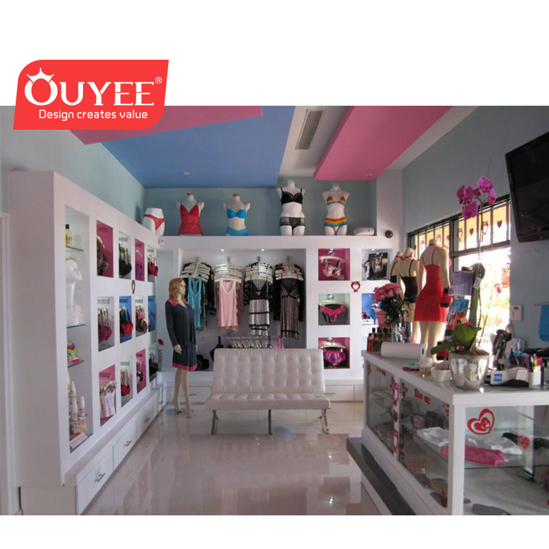 lingerie display stand underwear store interior design free standing retail bra shop showcase in mall kiosk for sale