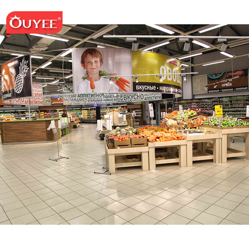 Free Modern Supermarket Decorating Design Grocery Store Furniture Supermarket Design With Fruit Vegetable Display Rack