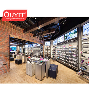 Retail Store Decoration Modern Shoes Shop Interior Design Sport Shoe Store Wall Display