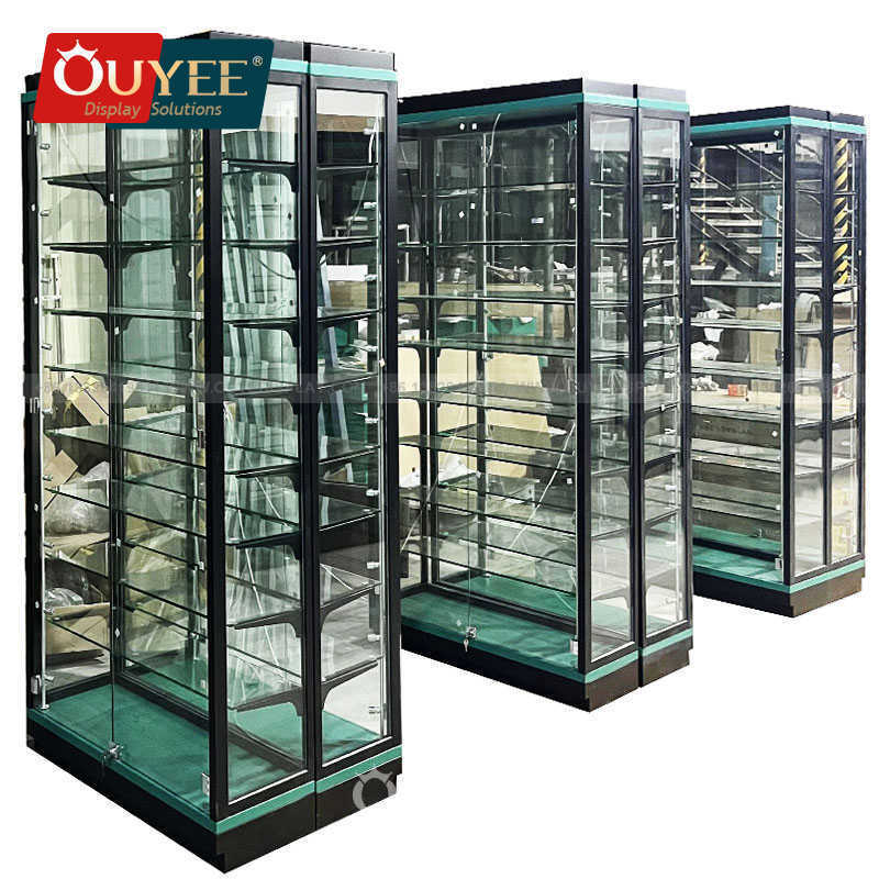 Manufacturer Retail Store Wall Stand  Display Racks Tobacco Shop Display Furniture Glass Cabinets Display Case For Smoke Shop