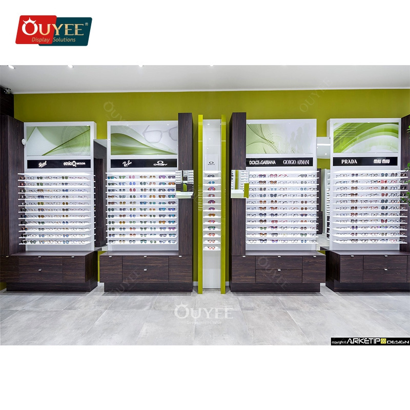 Factory Optical Display Cabinets Wall Mental Eyeglass Display Sunglass Display Rack For Optical Store Fixture