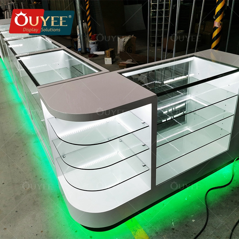 Unique Design Hot Sale Glass Cabinet Display Cabinet Dispensary Supplies Showcases For Smoke Shop Display