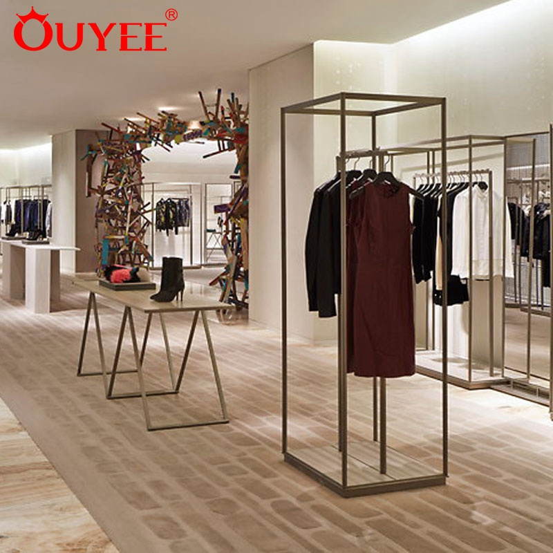 Boutique Showroom Men's Clothing Shop Interior Design Garment Store Retail Clothing Display Racks