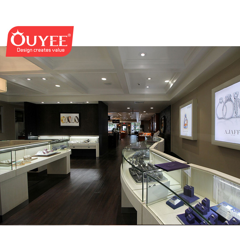 Decorations Switzerland Jewelry Watch Shop Glass glass jewelry showcase Display Simple Jewellery Shop Counter Design