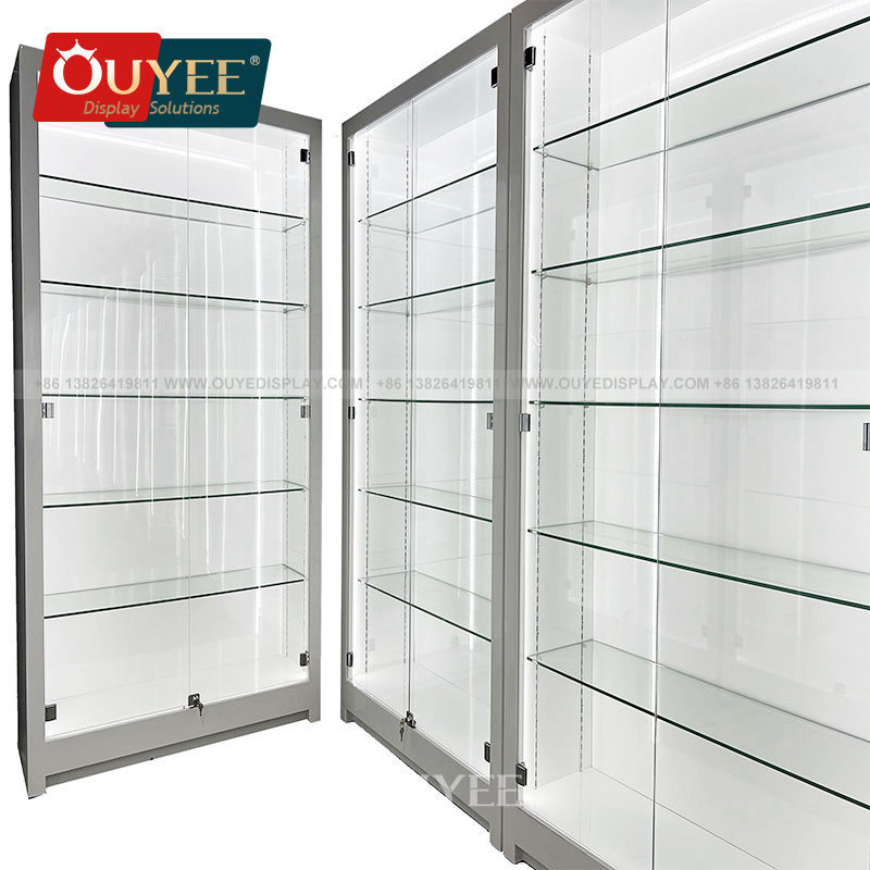 Manufacturer Showcase Tobacco Display Case Wood Glass Cabinets Display Case Glass Door Cabinet For Smoke Shop