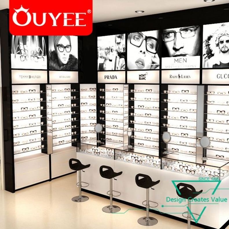 French Style Sunglasses Showcase Optical Shop Names Display Cabinet Mall Kiosk Ideas