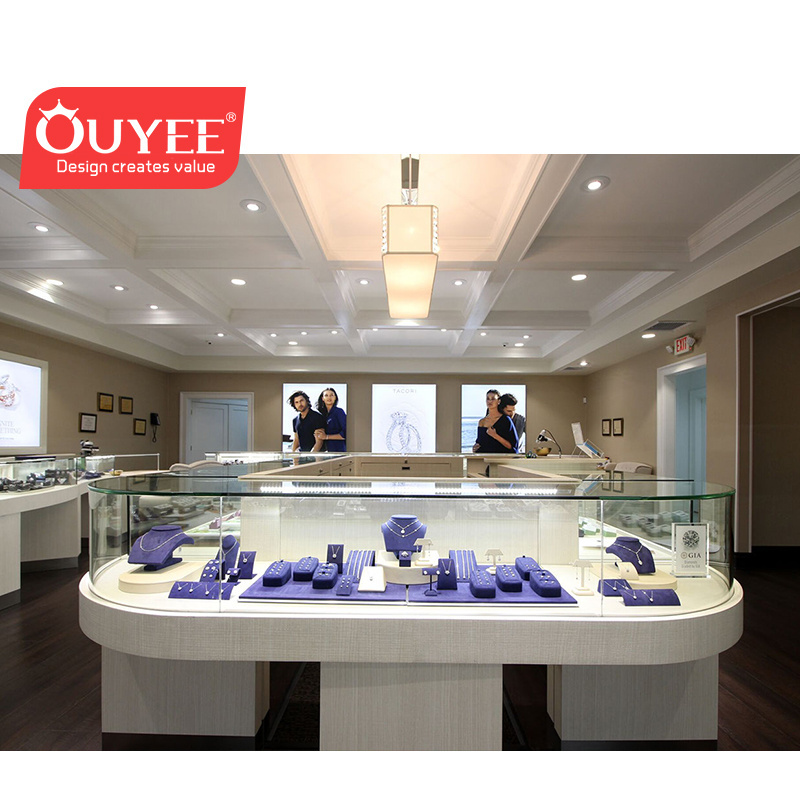 Decorations Switzerland Jewelry Watch Shop Glass glass jewelry showcase Display Simple Jewellery Shop Counter Design