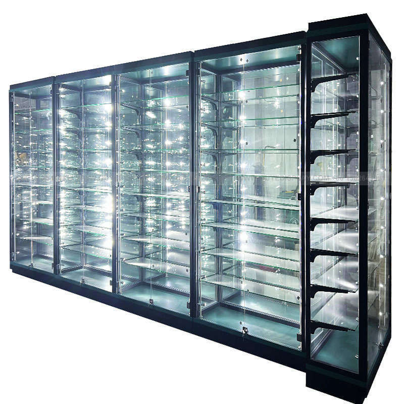 Manufacturer Retail Store Wall Stand  Display Racks Tobacco Shop Display Furniture Glass Cabinets Display Case For Smoke Shop