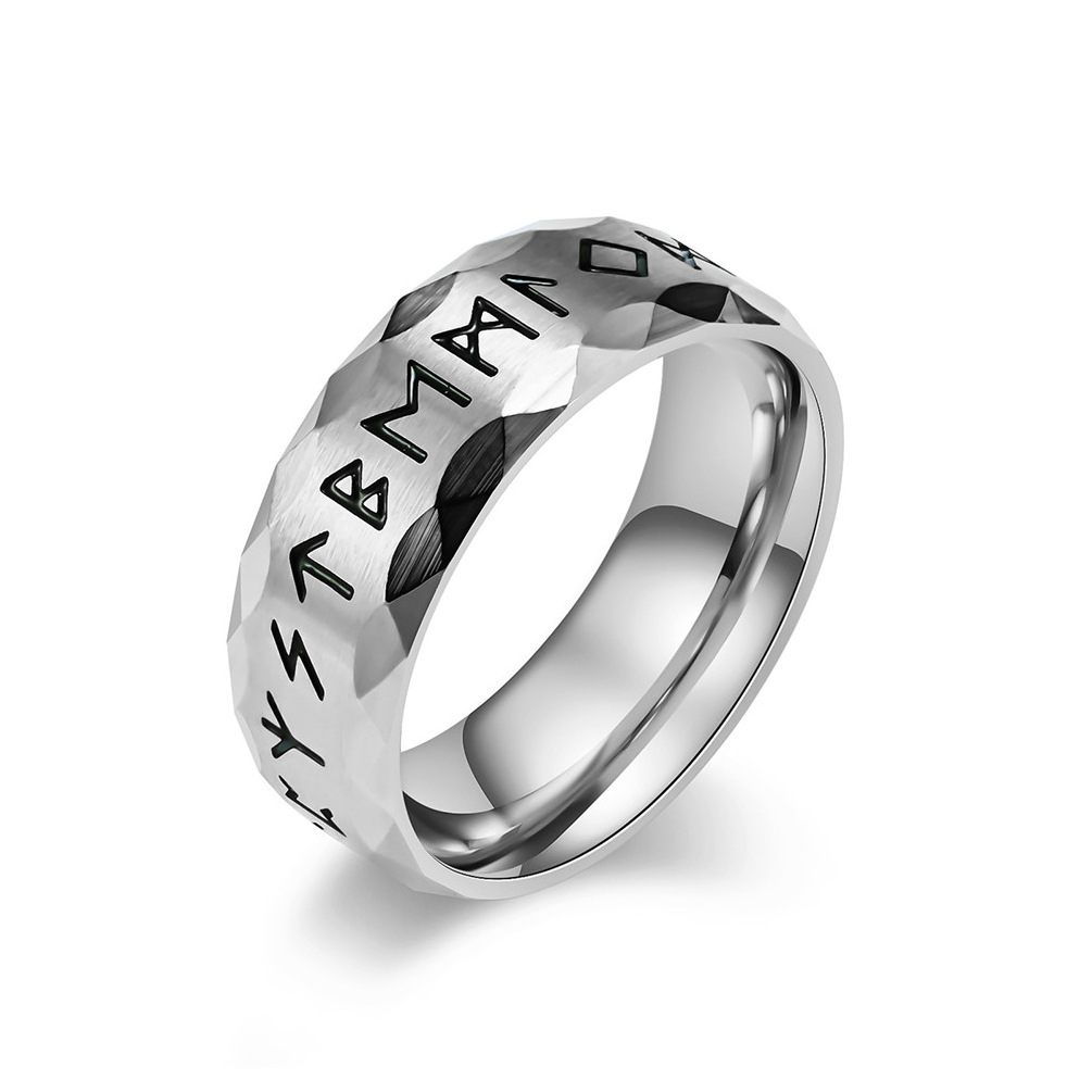 Ready To Ship 2023 Newest Vintage Norse 316 Stainless Steel Ring Viking Steel Ring Stainless Steel Jewelry Men