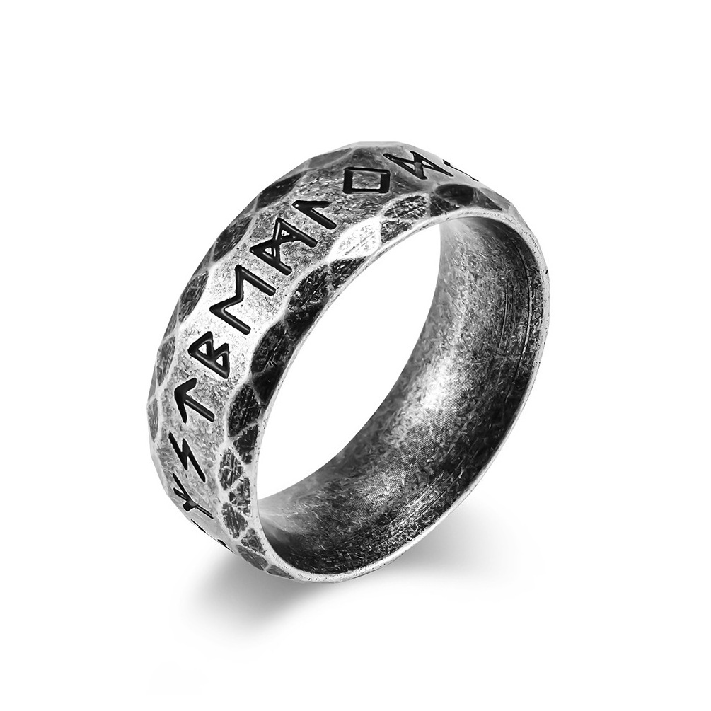 Ready To Ship 2023 Newest Vintage Norse 316 Stainless Steel Ring Viking Steel Ring Stainless Steel Jewelry Men