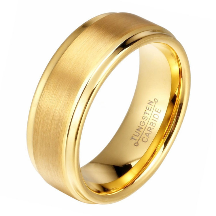 Factory High Quality Brushed Comfort Fit Tungsten Carbide Men Ring Wedding Finger Rings