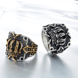 Wholesale Price rings for men stainless steel gothic skull ring