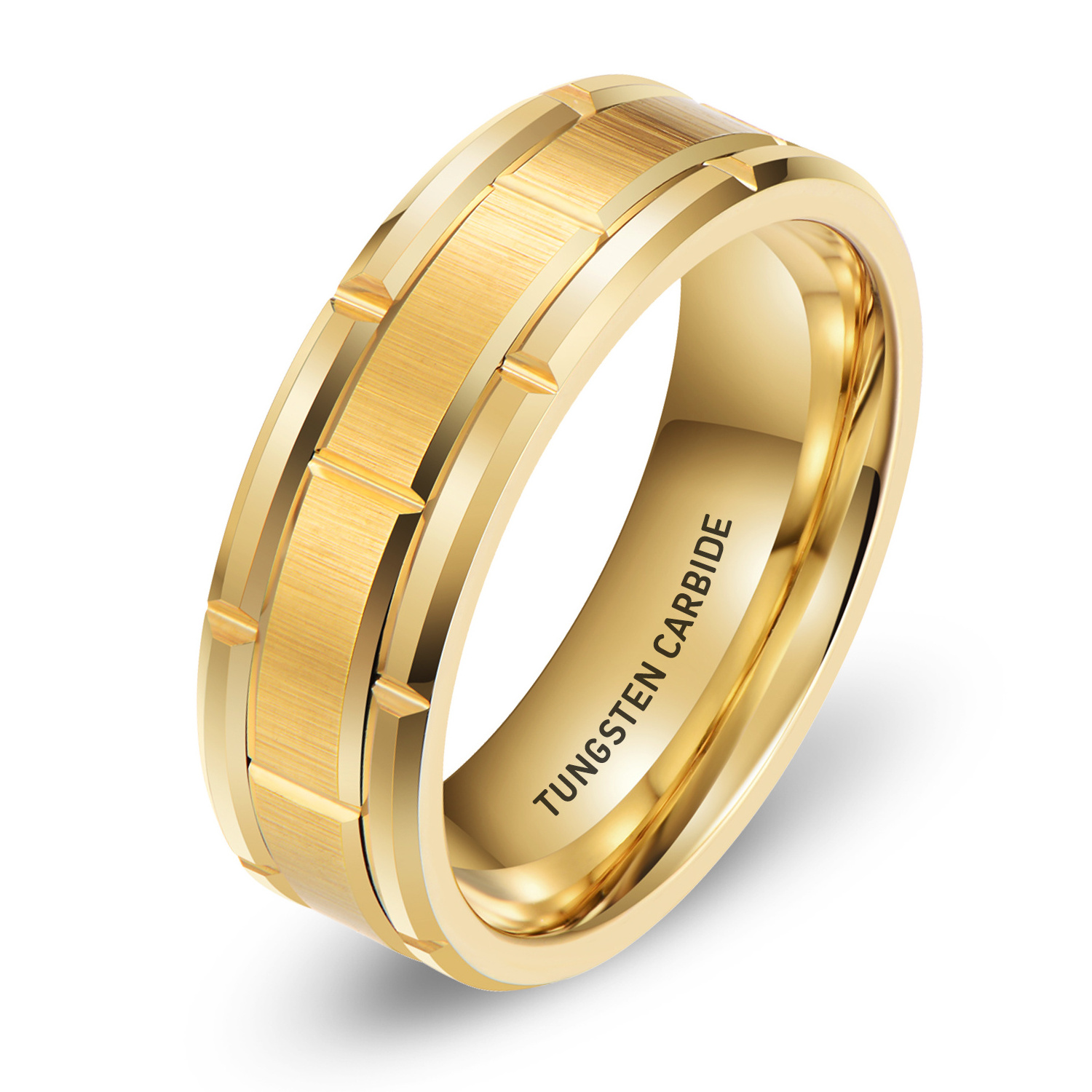 Newest Design Eternity 8mm His And Her Set Gold 18k couple Tungsten Ring wedding rings couple set