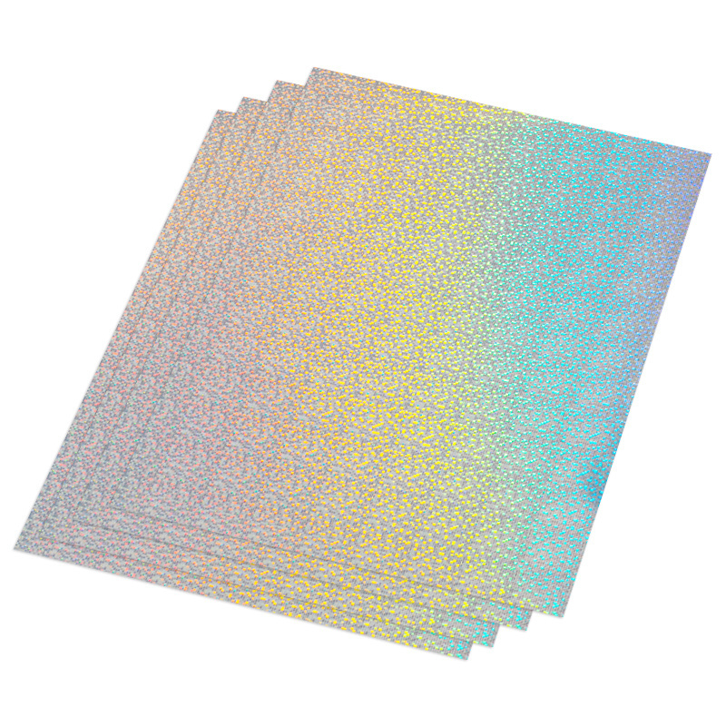 Air Bubble Pattern Holographic Sticker A4 Printable Laminate film Vinyl Paper Self Adhesive Waterproof for Ink Jet Laser Printer