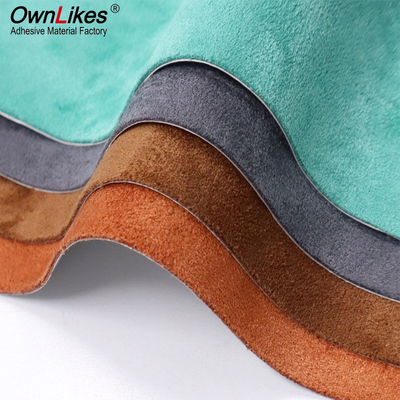 New Fashion Waterproof Suede Leather Surface Similar Alcantra Fabric Vinyl Upholstery Fabric For Car Upholstery/sofa Making