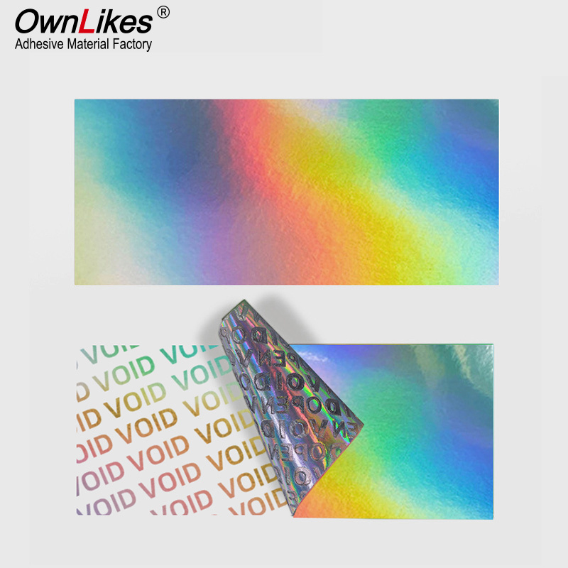 Flexography Digital Printing Hologram Warranty Security Seal Removed Tamper Evident Void Holographic Laser Stickers Label