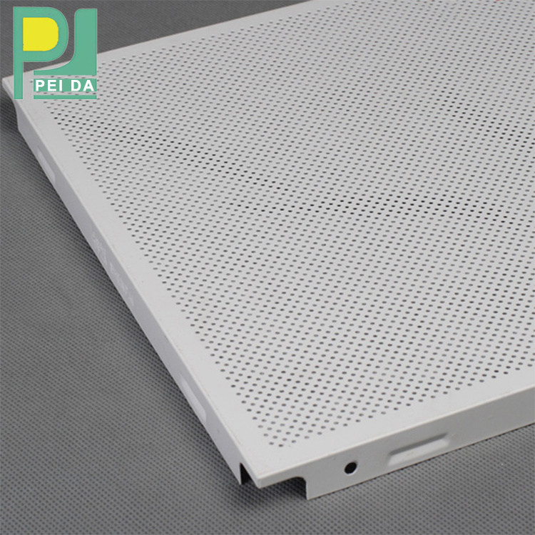 Aluminum Perforated Tiles Lay In Metal Acoustic False Ceiling Panel