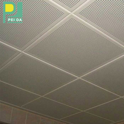 Aluminum Perforated Tiles Lay In Metal Acoustic False Ceiling Panel