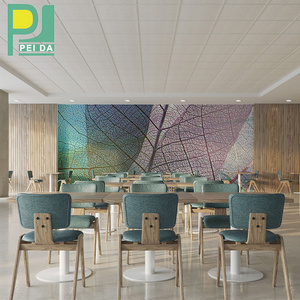 Pop Acoustic False Ceiling 24x24 Suspended Fissure Mineral Fiber Board