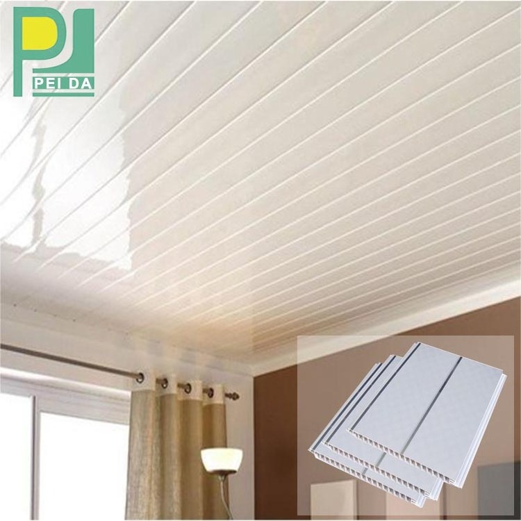 LC Payment Most Popular Interlocking Fireproof White PVC Ceiling Panel For House Decor