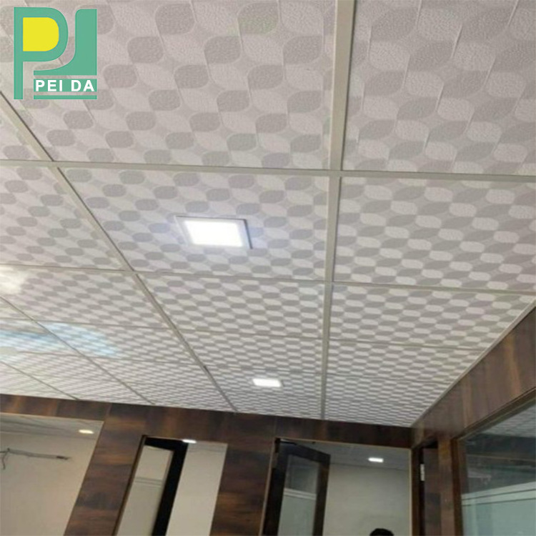 China Interior PVC Gypsum Ceiling Tiles Vinyl Coated Waterproof Gypsum Panel Board