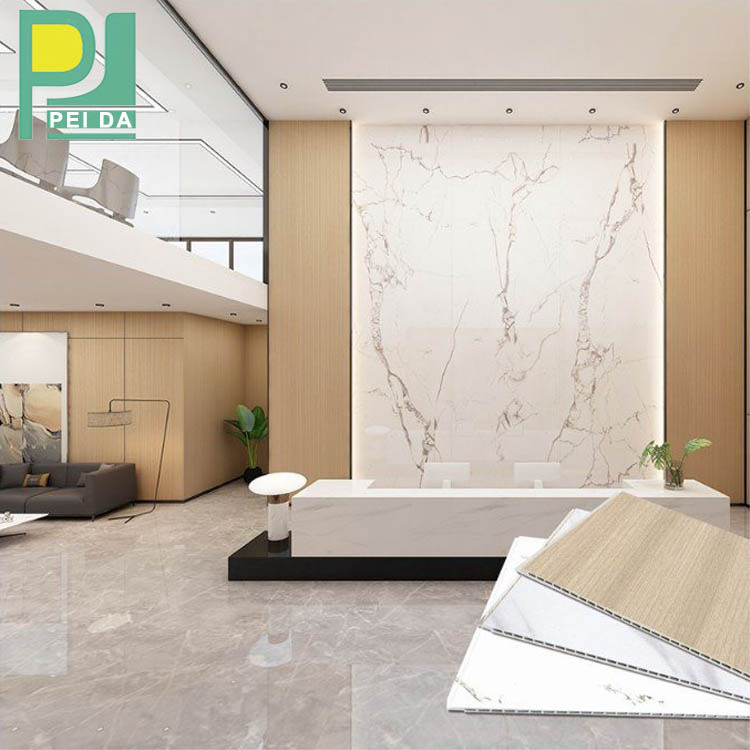 Interior Decoration Lambrin Wpc Wall Flat Panel Marble