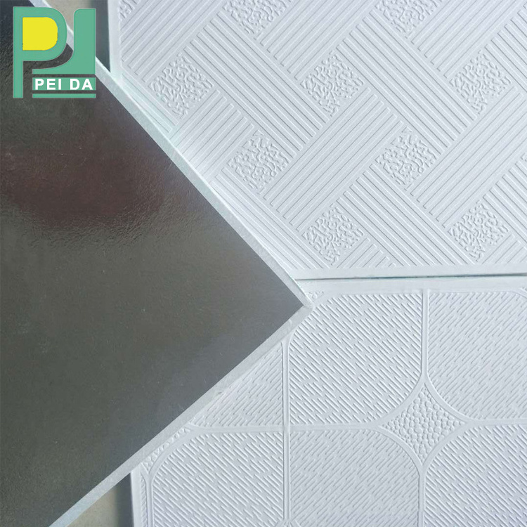 Home Decor Waterproof PVC Vinyl Coated False Gypsum Ceiling Board Best Price