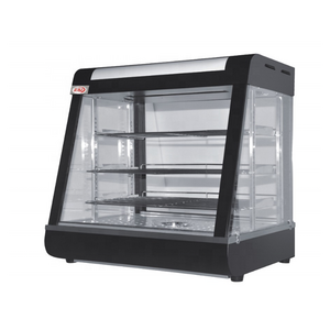 2022  Curved Food Warming Showcase Commercial  Equipment Glass Food Warmer Display Showcase