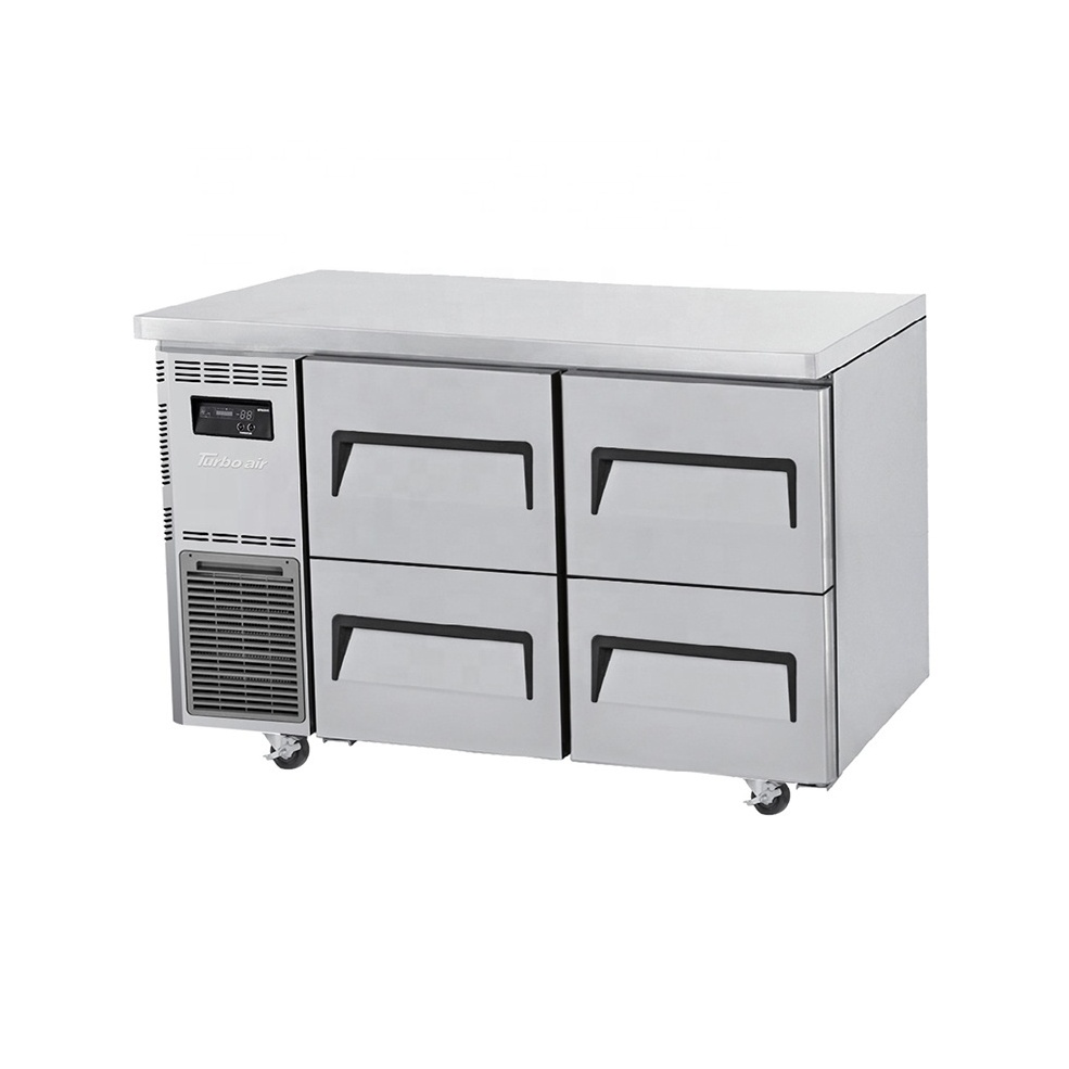 Stainless steel undercounter refrigerator / freezer with drawers