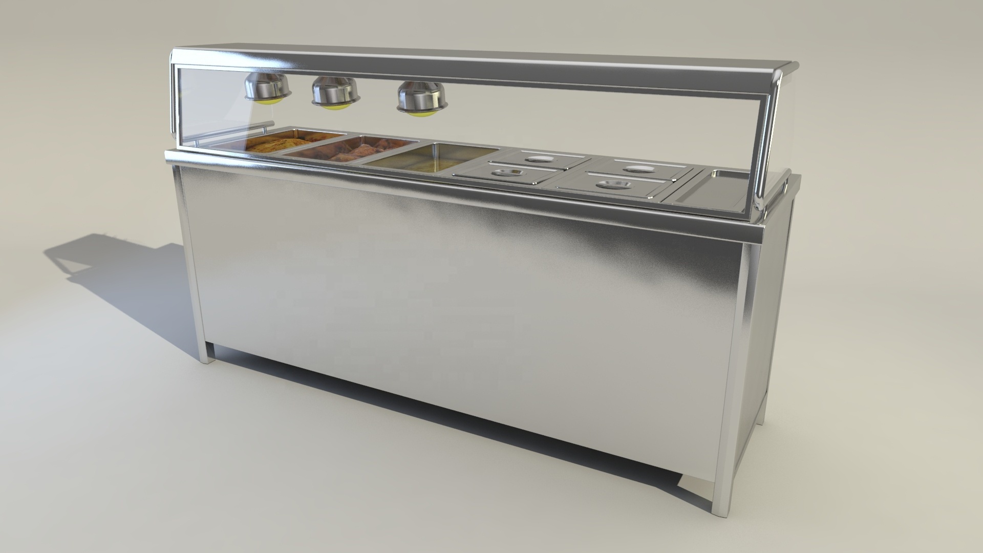 Stainless Steel Customized Hot Buffet Table Removable Buffet Counter