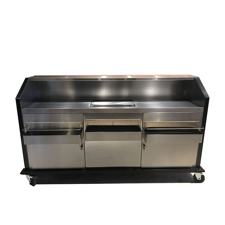 Modern removable bar station portable stainless steel cocktail bar counter for bar/pub/party/hotel