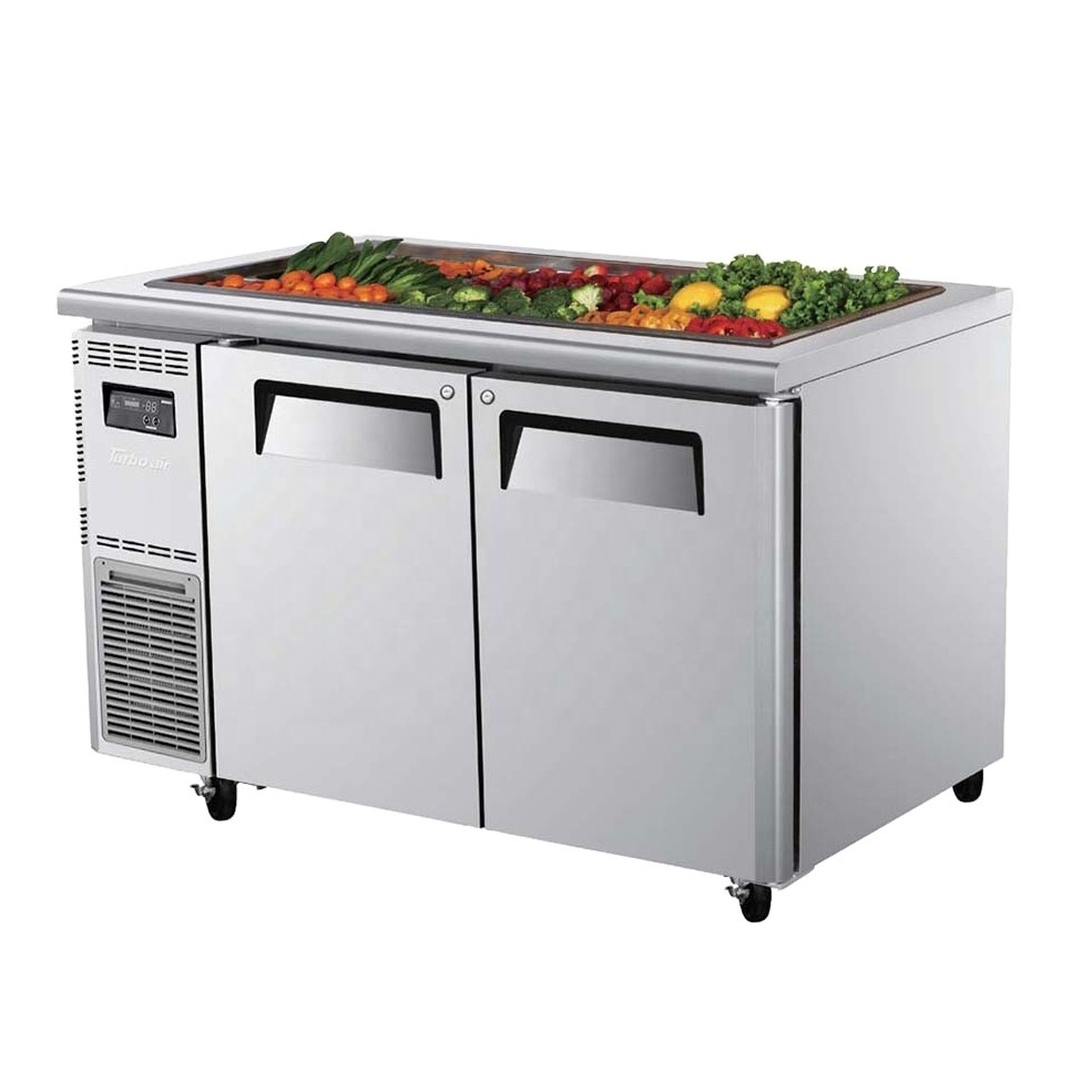 Commercial singe Doors Refrigeration Equipment salad Prep Fridge Under bar counter Sandwich Prep Table