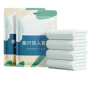 YCX0516 Eco-friendly Disposable Bed Sheets Travel Sheets for Hotel, Disposable Bedding for Travel, Soft Breathable