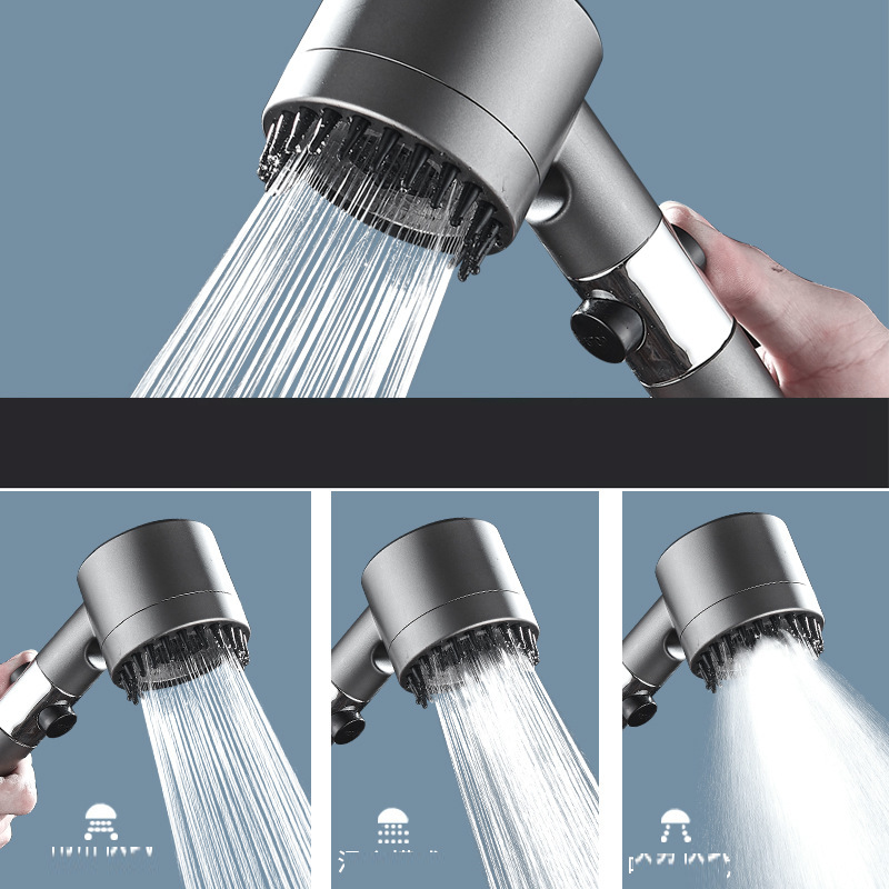 Q320 Powerful Pressurized shower head Negative Ion Filter Spray Shower Head Massage Bath Faucet Bathroom shower head with filter