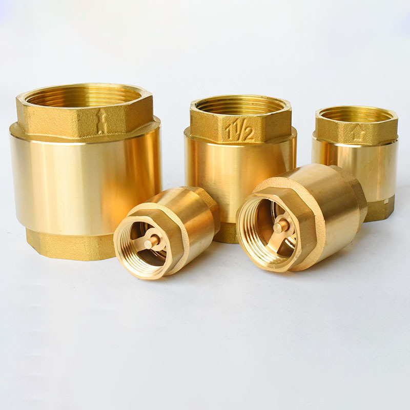 FXL 1/2 3/4 1 inch Female Thread Brass Swing Valve One Way Non Return In-Line Spring Check Valve