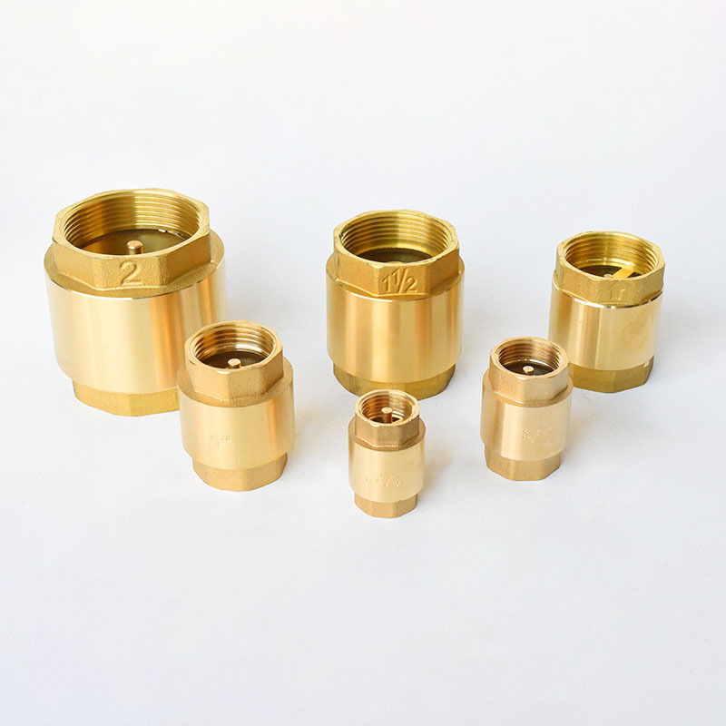 FXL 1/2 3/4 1 inch Female Thread Brass Swing Valve One Way Non Return In-Line Spring Check Valve