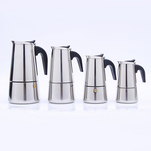 FXL Italian Stovetop Espresso 2/4/6/9 Cup Bialetti High Quality 304 Stainless Steel Moka Coffee Makers Pot for Thailand