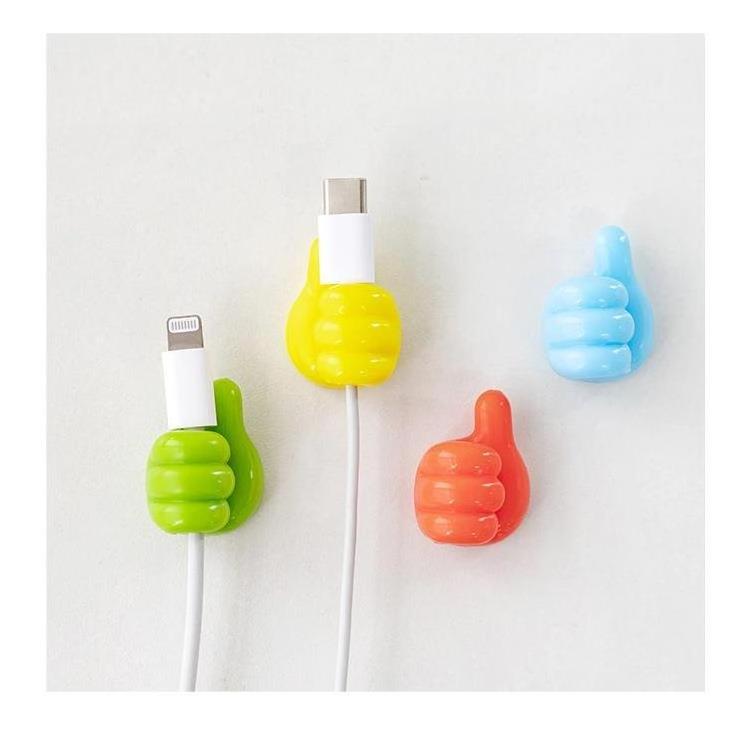 Creative Self Adhesive Thumb Hook Silicone Thumbs Up Wall Hook for Cable Clip Key Wall Decoration Hook Home Office Wall Storage