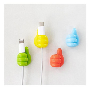 Creative Self Adhesive Thumb Hook Silicone Thumbs Up Wall Hook for Cable Clip Key Wall Decoration Hook Home Office Wall Storage