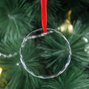 WJJ wholesale high quality K9 blank crystal ornament 80mm round christmas ornaments glass Clear k9 glass christmas ornament