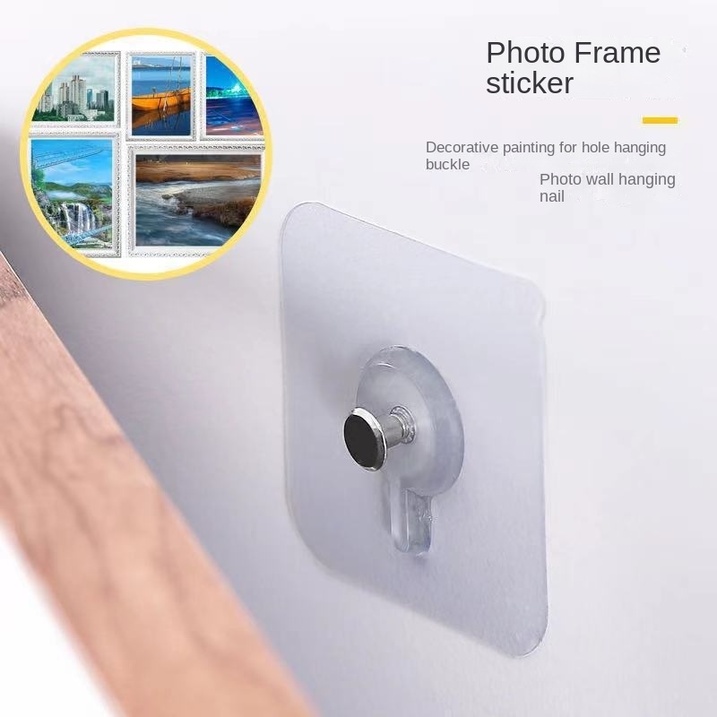 X0010 transparent kitchen wall hooks self adhesive Screw picture frame hook wall mounted hook