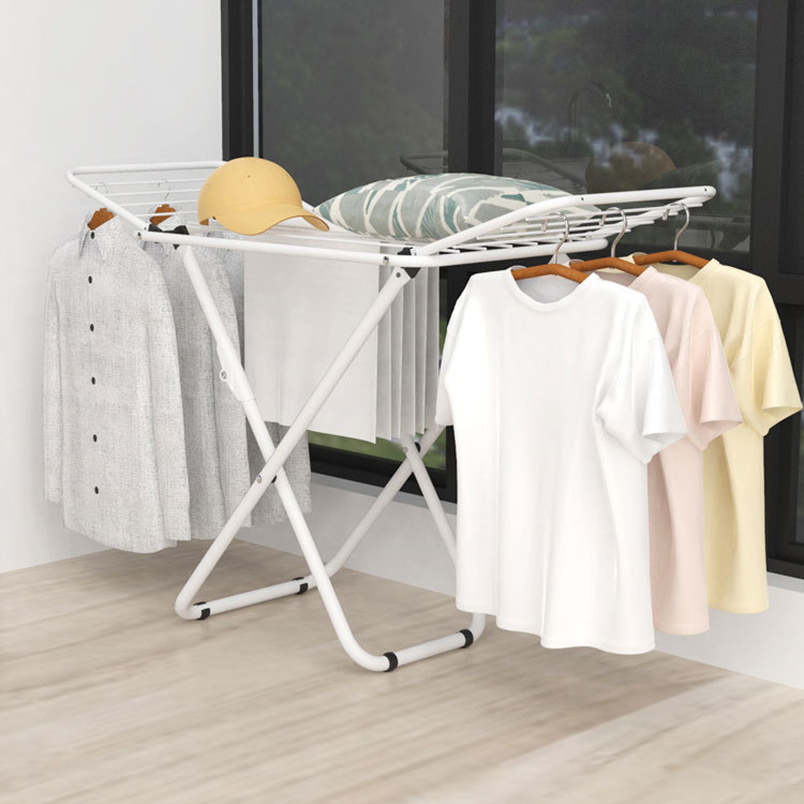 QC7325 Household Indoor Balcony Folding Drying Clothing Racks Extendable Drying Rack For Clothes Steel Clothes Drying Rack