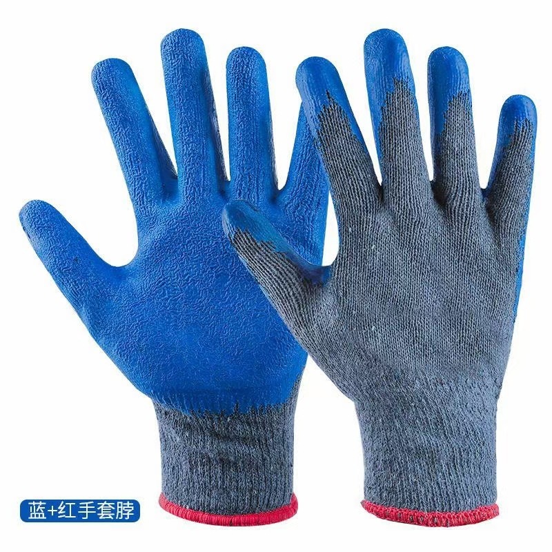 QXY1587 Hot Sale nitrile gloves rubber gloves Latex Double Coated work gloves for Construction gardening heavy duty Cotton Blend